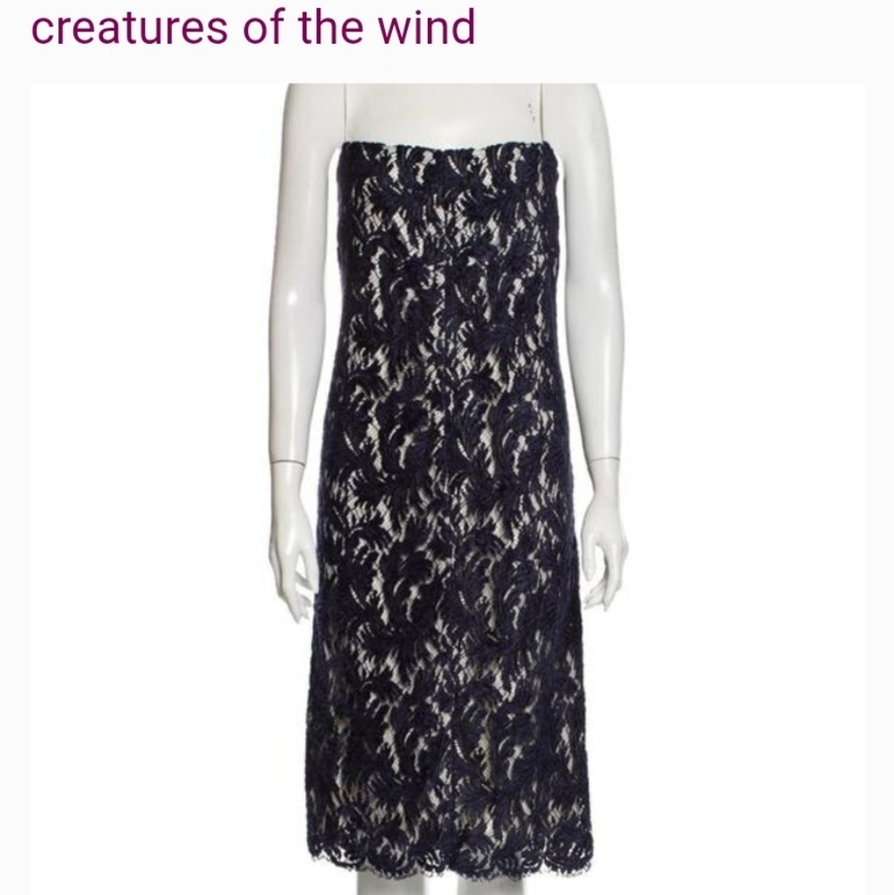 EUC CREATURES OF THE WIND Navy Lace Dress